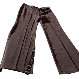 RC Collection size 10 brown mid -high waist wide leg dress pants